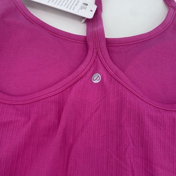 CRZ YOGA Women's L / 12 Yoga Slim Fit Seamless Built-in Bra Tank Top Pink NWT - Picture 8 of 8